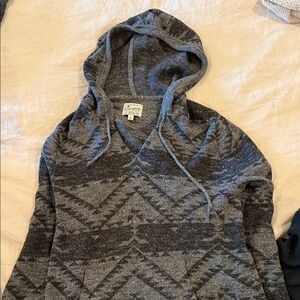 Lucky Brand Gray Marled Knit Hoodie